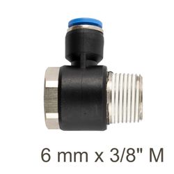 Swivel Elbow Pu 6mm X 3/8' M